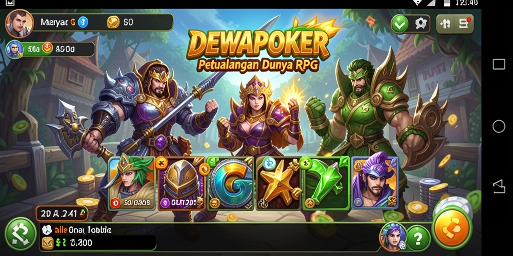 Tampilan layar DEWAPOKER yang menampilkan aksi RPG yang mendebarkan.