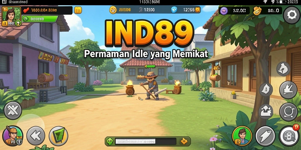 Gameplay menarik IND89 yang menampilkan kemajuan karakter Idle.
