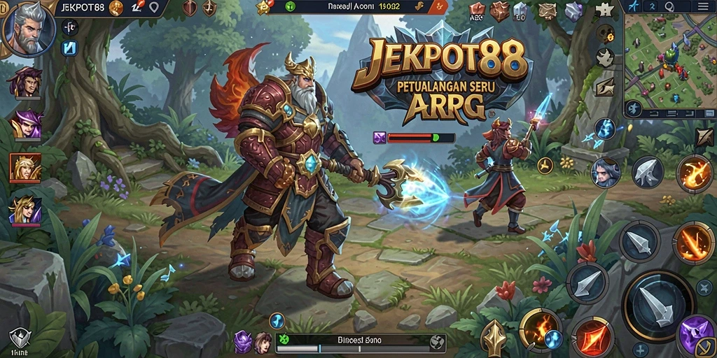 Tampilan gameplay JEKPOT88 yang penuh aksi dan petualangan.