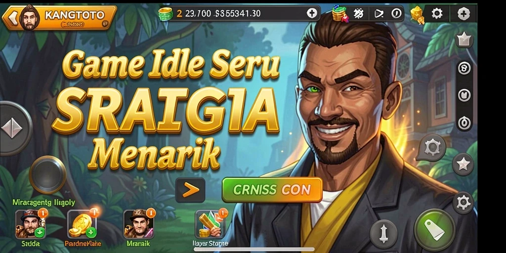 Tampilan gameplay seru KANGTOTO menampilkan strategi dan kemajuan karakter.