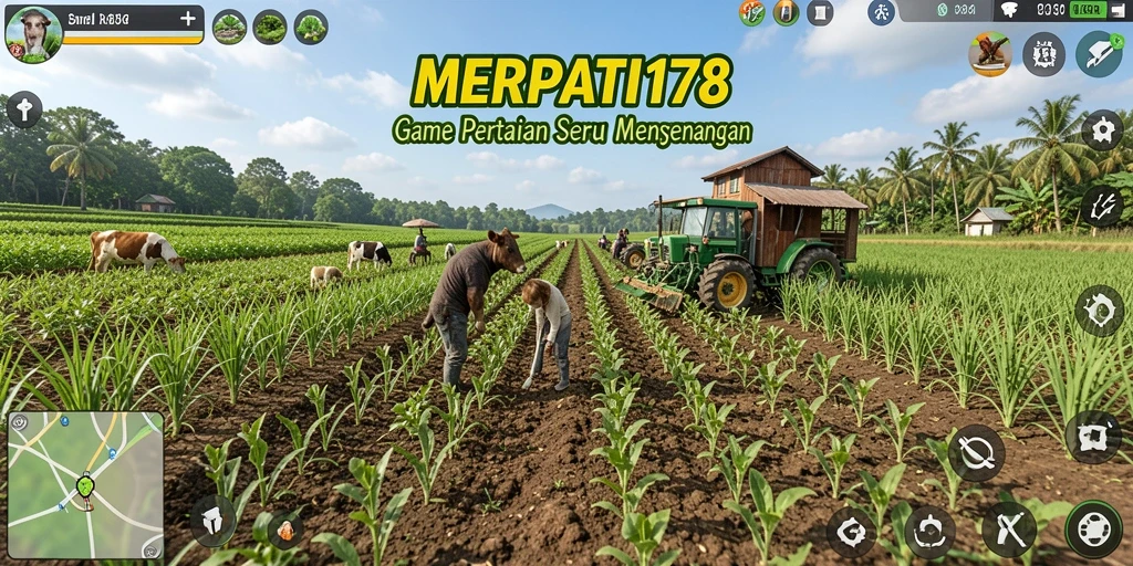 Tangkapan layar gameplay MERPATI178 menampilkan aksi bertani yang mengasyikkan.