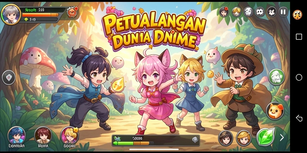 Tampilan gameplay seru T6 dengan karakter anime yang menarik.
