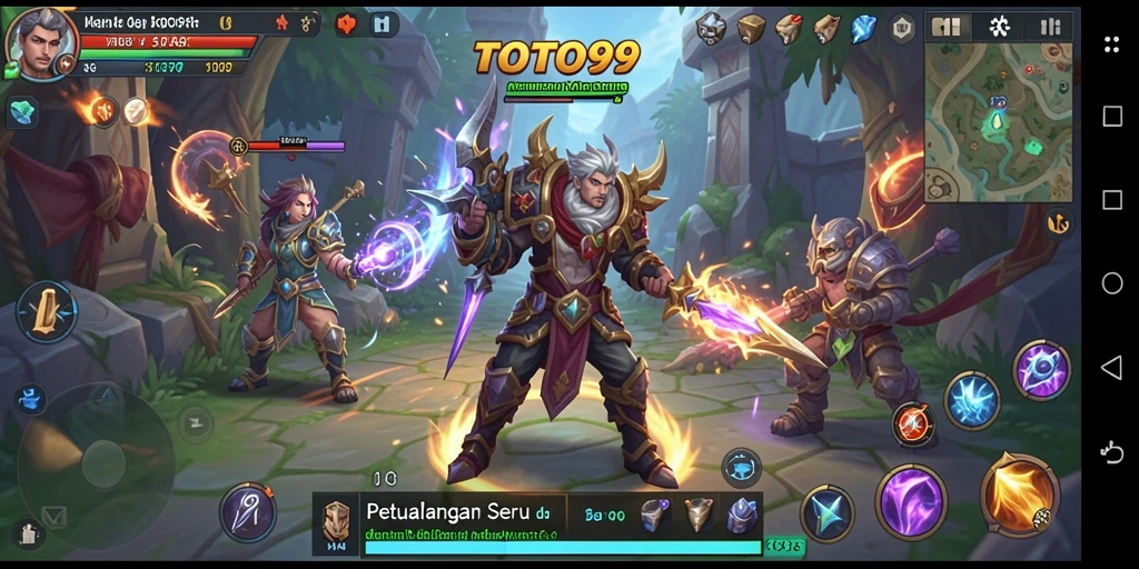 Screenshot TOTO99 menampilkan aksi seru dalam pertarungan MMORPG.